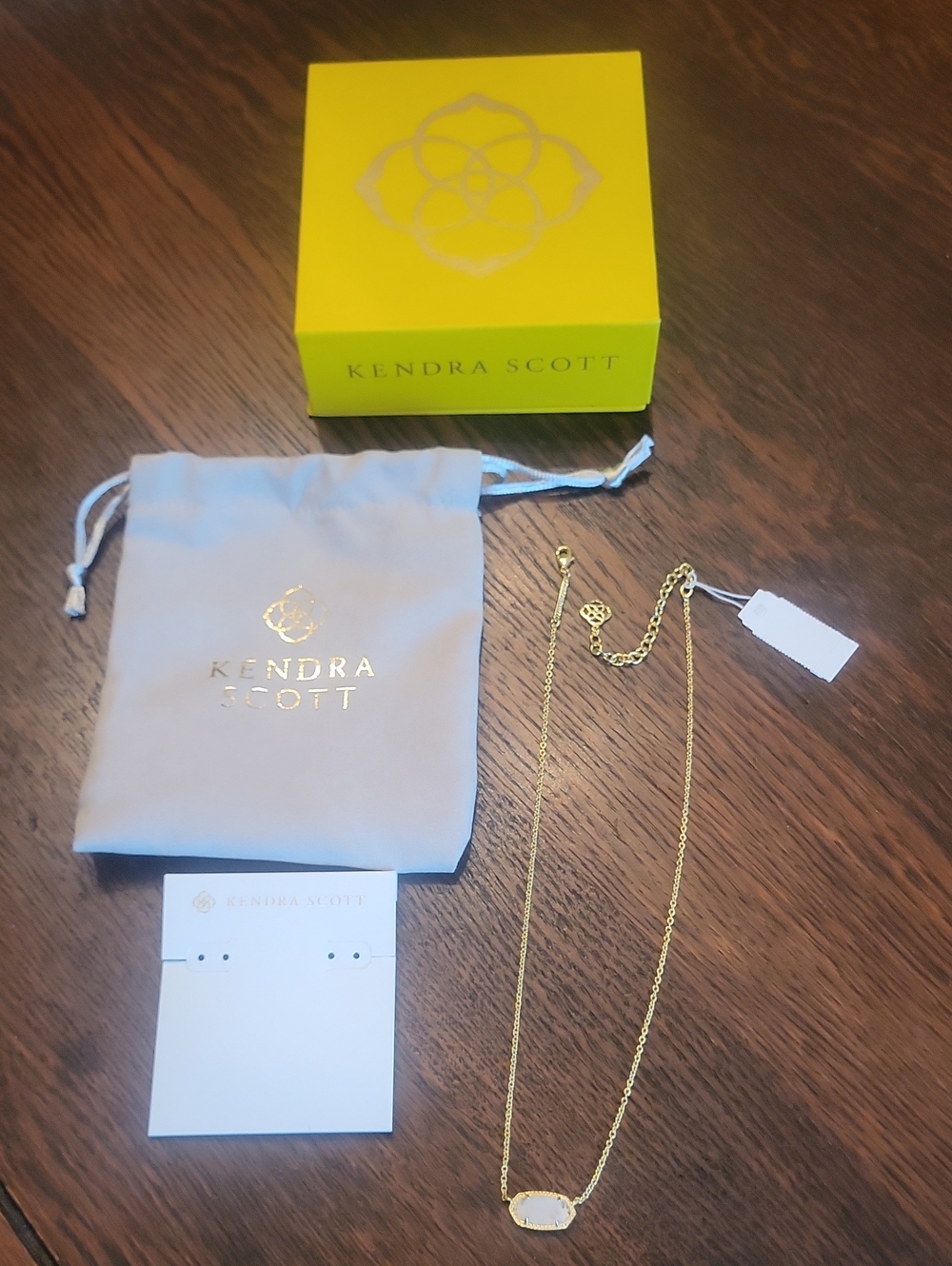 Kendra Scott Faceted Rose Quartz Gold- tone Necklace - Picture 2 of 5